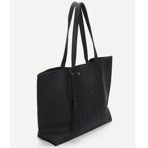 Large Vegan Leather Tote - Picture 3 of 9